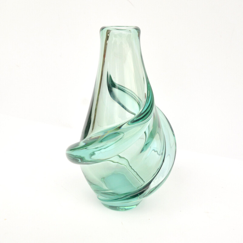 Vase vintage de Frantisk Zemek pour Železny Brod Sklo, Tchécoslovaquie 1950