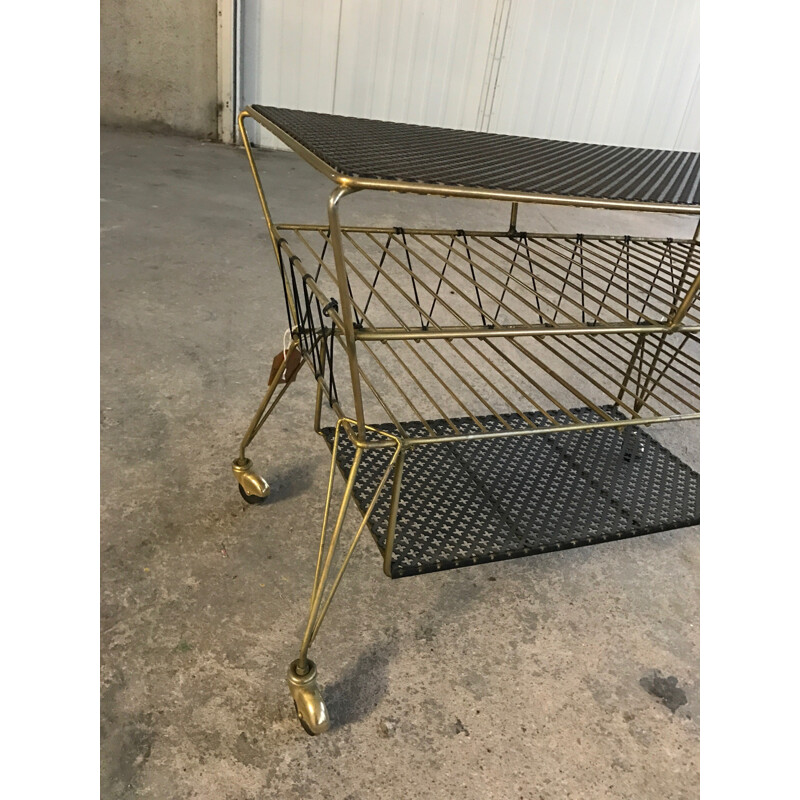 Mid-century serving table in metal - 1950s