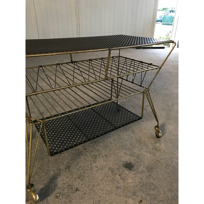 Mid-century serving table in metal - 1950s