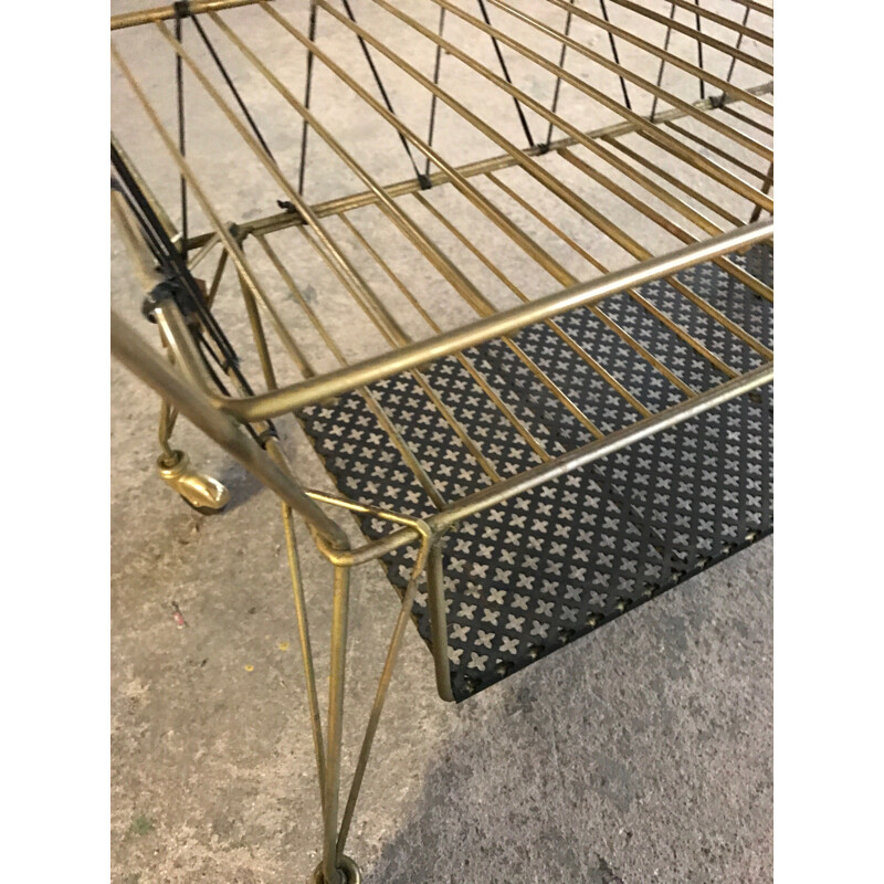 Mid-century serving table in metal - 1950s