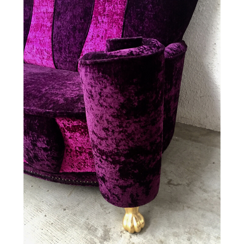 Vintage Bretz purple and mauve sofa