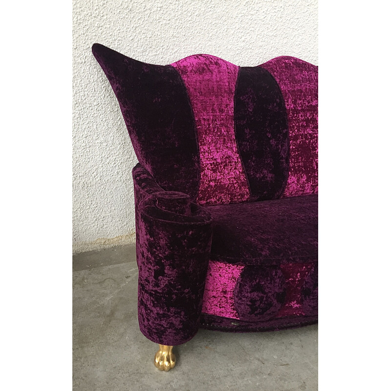 Vintage Bretz purple and mauve sofa