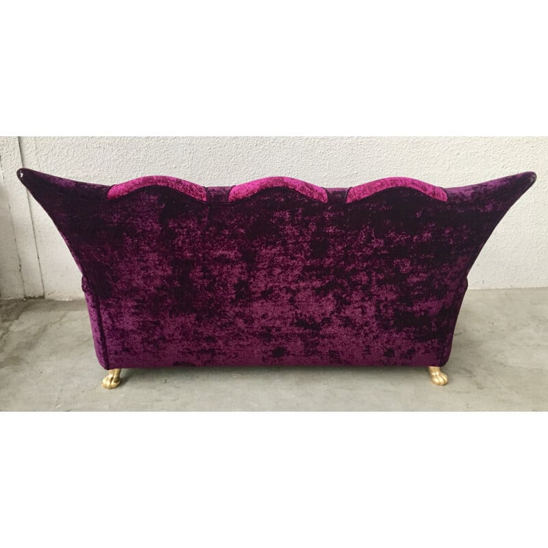 Canapé vintage Bretz violet et mauve