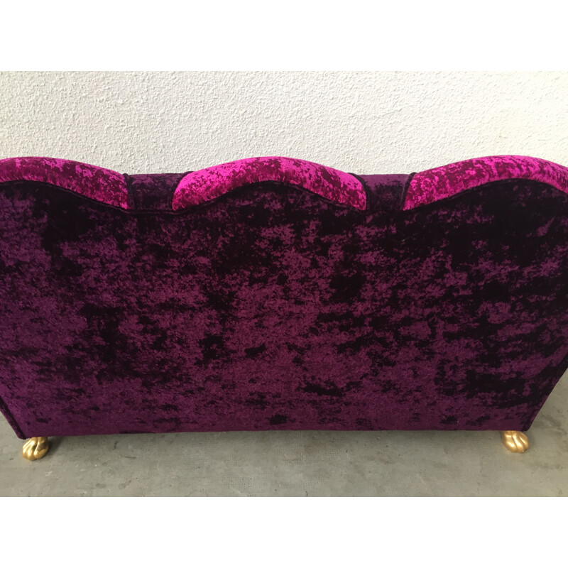 Canapé vintage Bretz violet et mauve