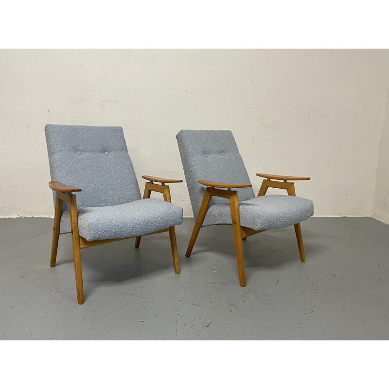 Pair of vintage armchairs by Jaroslav Smidek for Interier Praha, 1960s