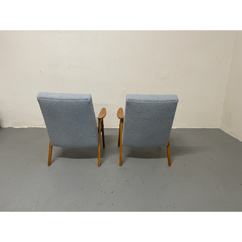 Pair of vintage armchairs by Jaroslav Smidek for Interier Praha, 1960s