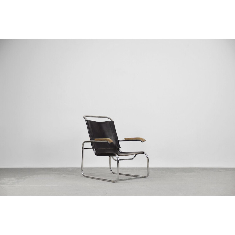 Vintage Bauhaus B35 armchair by Marcel Breuer for Thonet, 1930s