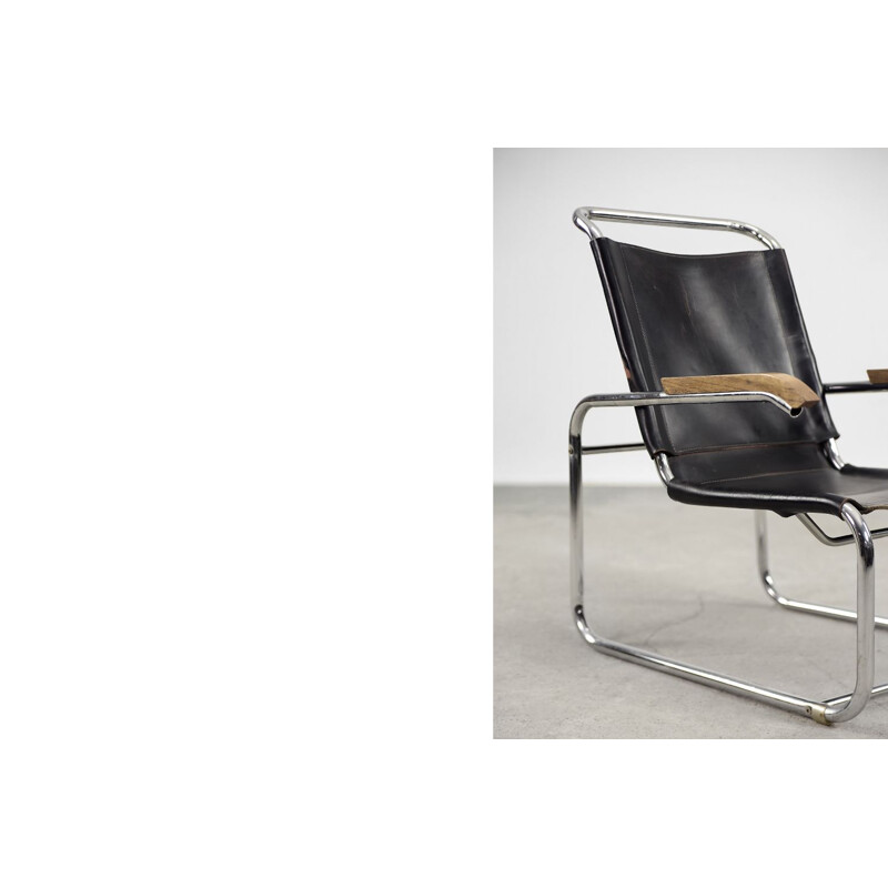 Vintage Bauhaus B35 armchair by Marcel Breuer for Thonet, 1930s