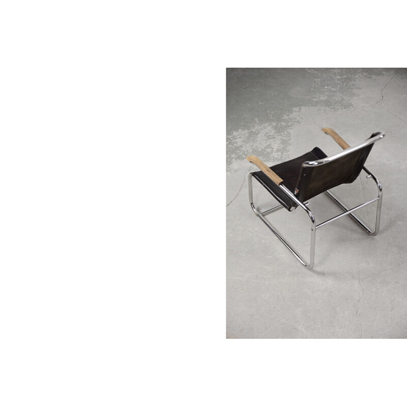 Vintage Bauhaus B35 armchair by Marcel Breuer for Thonet, 1930s