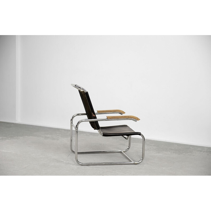 Vintage Bauhaus B35 armchair by Marcel Breuer for Thonet, 1930s