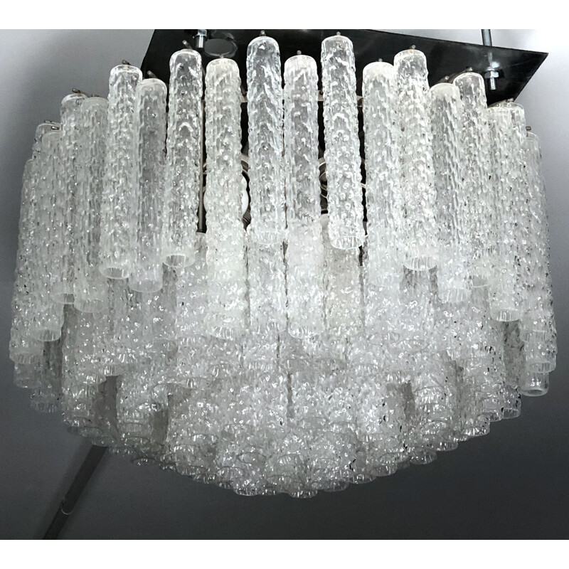 Vintage Italian Murano glass chandelier by Toni Zuccheri for Venini, 1960s