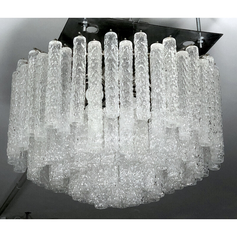 Vintage Italian Murano glass chandelier by Toni Zuccheri for Venini, 1960s