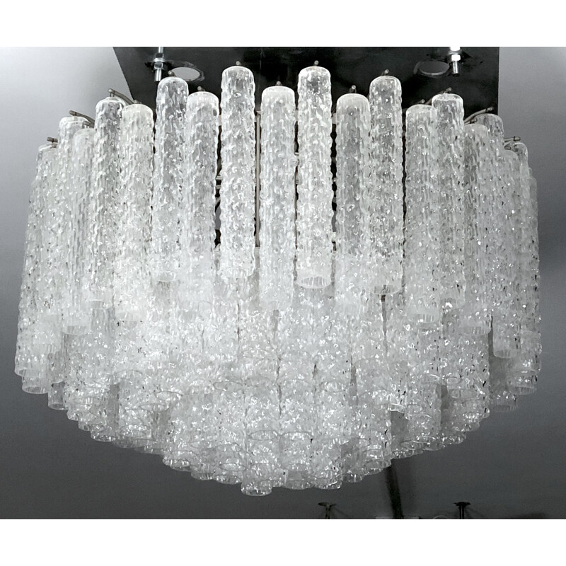 Vintage Italian Murano glass chandelier by Toni Zuccheri for Venini, 1960s