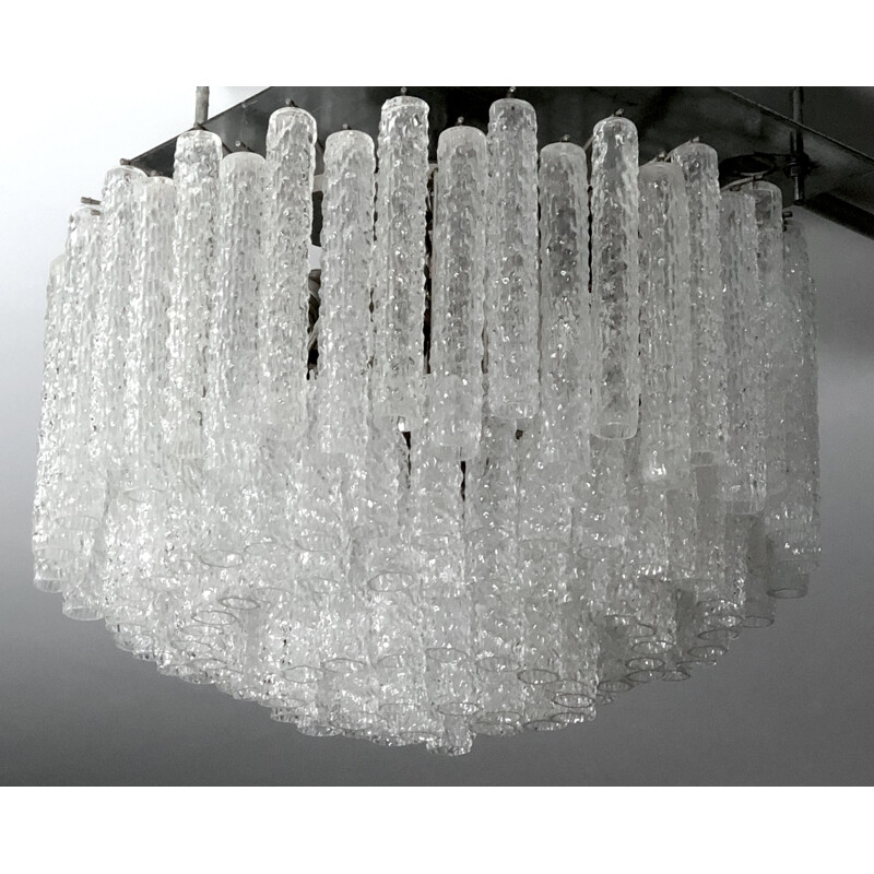 Vintage Italian Murano glass chandelier by Toni Zuccheri for Venini, 1960s