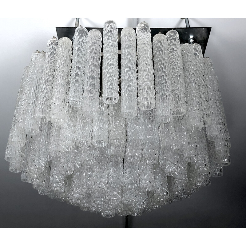 Vintage Italian Murano glass chandelier by Toni Zuccheri for Venini, 1960s