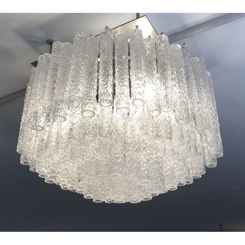 Vintage Italian Murano glass chandelier by Toni Zuccheri for Venini, 1960s