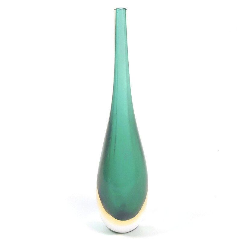 Vase vintage en verre Sommerso de Murano par Flavio Poli pour Seguso Vetri d'Arte, 1960