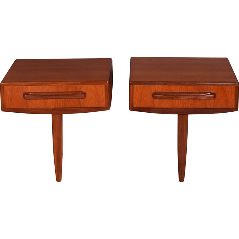 Pair of vintage teak night stands by Viktor Wilkins for G Plan Fresco, 1960s