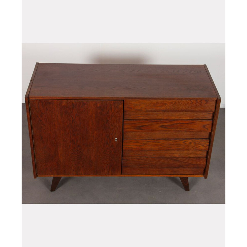 Vintage stained oakwood chest of drawers by Jiri Jiroutek for Interier Praha, 1960