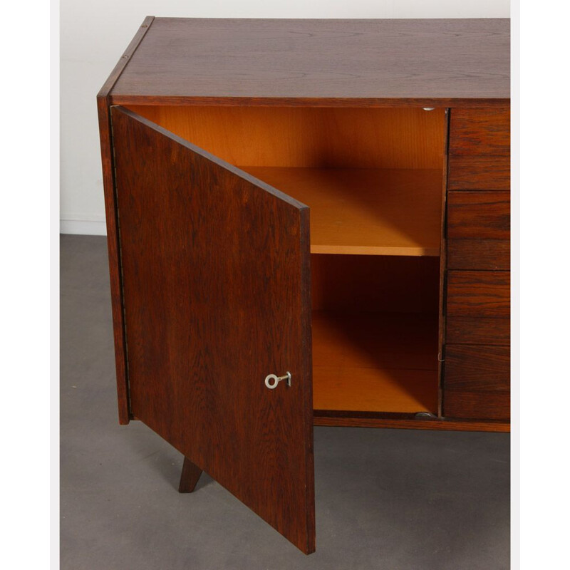 Vintage stained oakwood chest of drawers by Jiri Jiroutek for Interier Praha, 1960