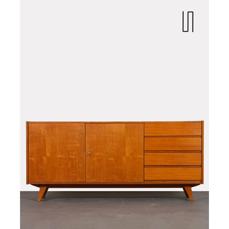 Vintage oakwood sideboard by Jiroutek for Interier Praha, 1960