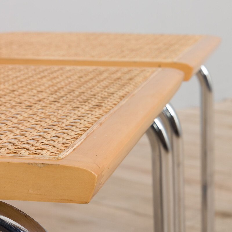 Paire de chaises Cesca italiennes vintage en bois de hêtre par Marcel Breuer, 1980