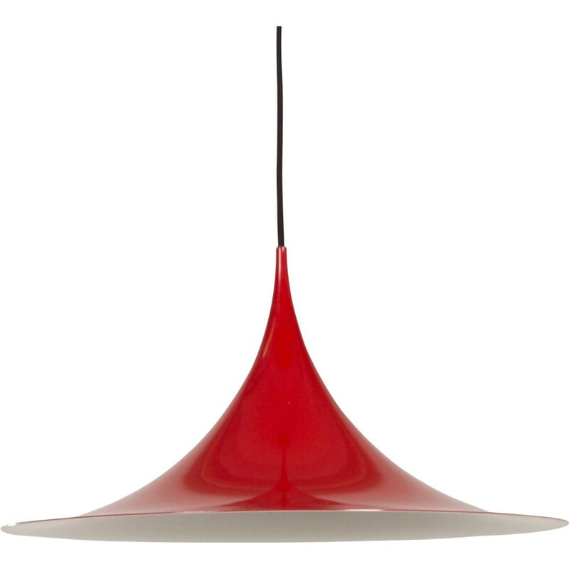 melodie functie federatie Vintage semi red hanging lamp by Bonderup and Thorup for Fog and Mørup, 1960