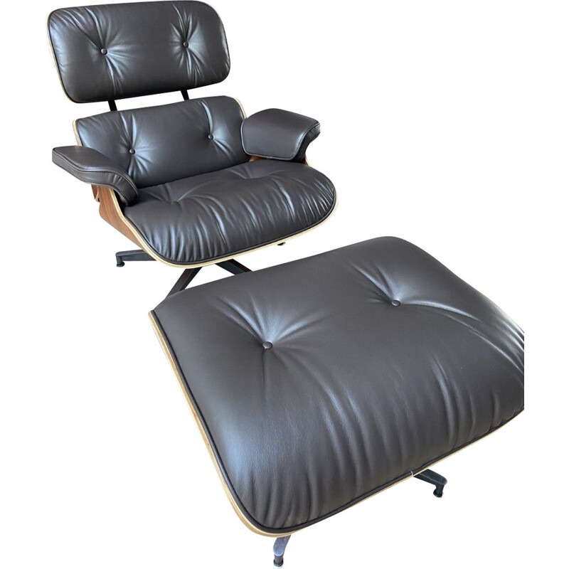 Vintage lounge chair and ottoman by Charles Eames for Herman Miller, USA 2011