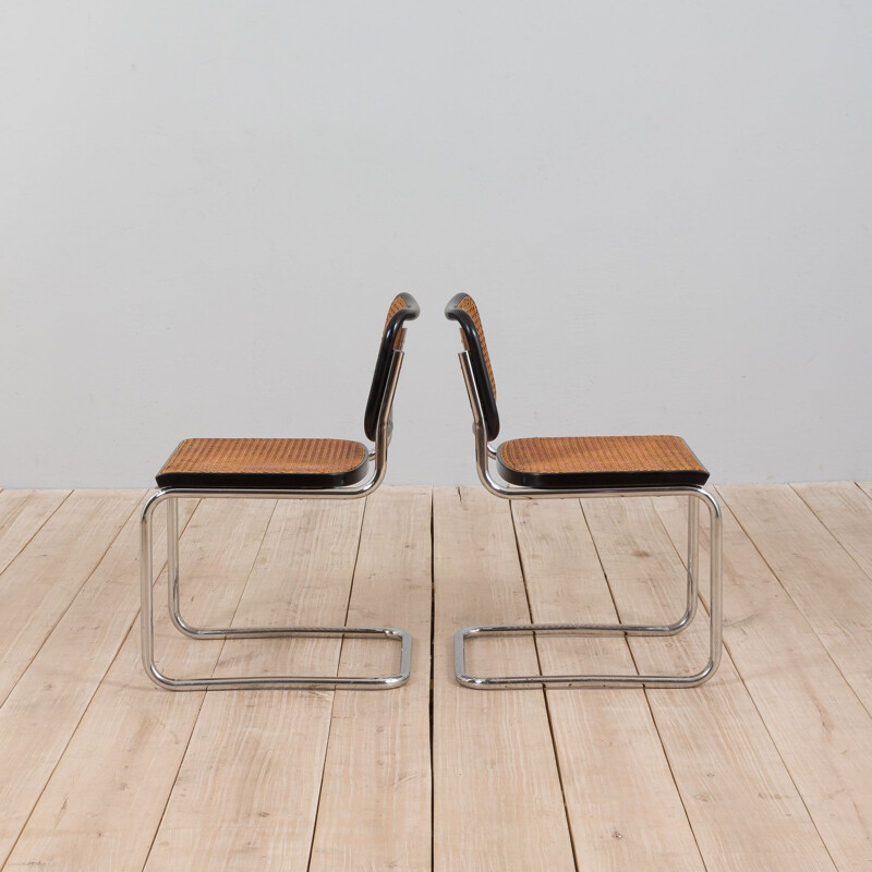 Pair of vintage Cesca chairs by Marcel Breuer for Gavina, Italy 1950s