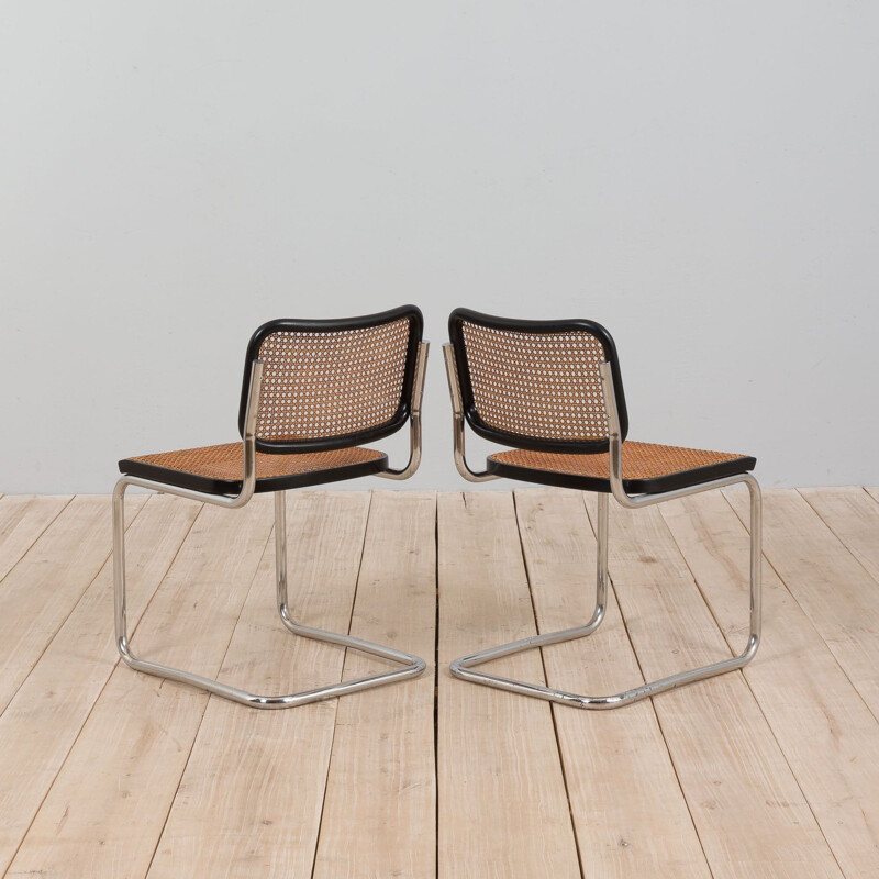 Pair of vintage Cesca chairs by Marcel Breuer for Gavina, Italy 1950s
