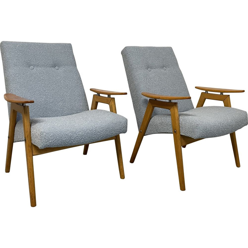 Pair of vintage armchairs by Jaroslav Smidek for Interier Praha, 1960s