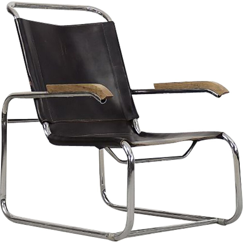 Sillón vintage Bauhaus B35 de Marcel Breuer para Thonet, 1930