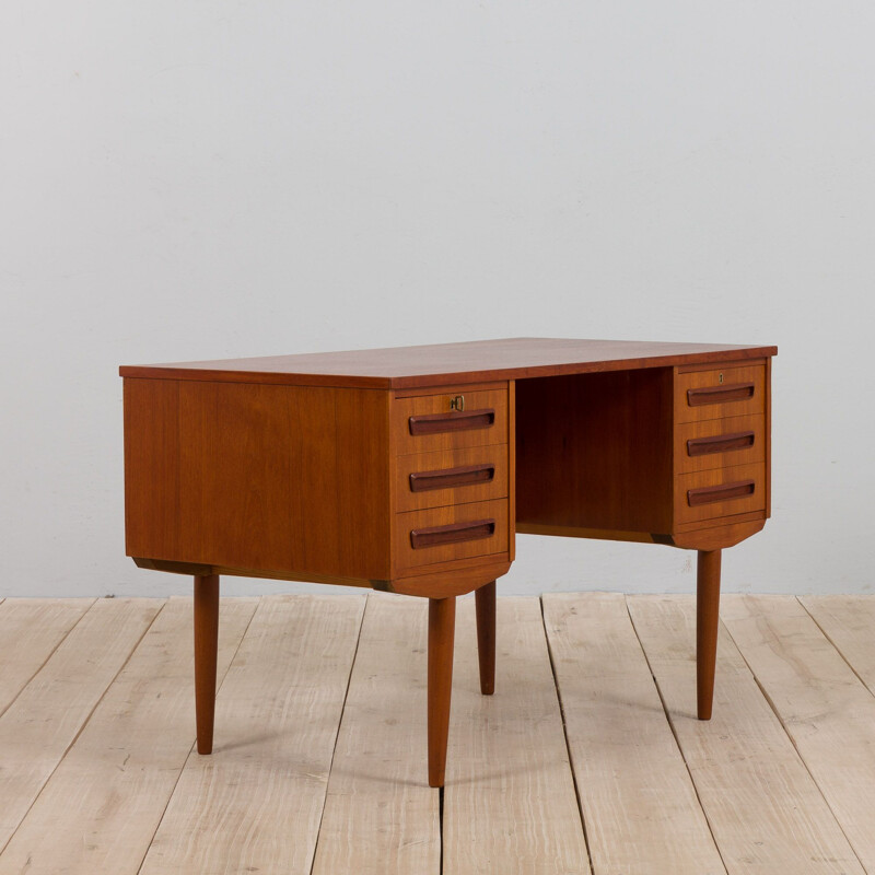 Vintage teak desk by J. Svenstrup for A.P. Møbler, Denmark 1960