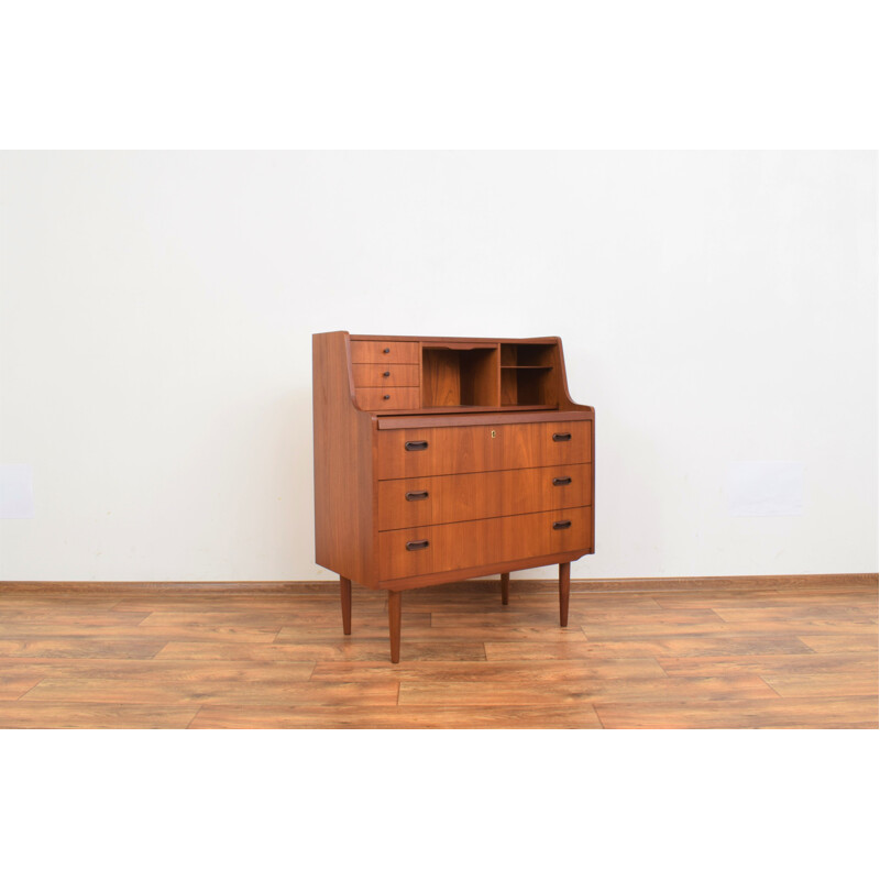 Mid-century Danish teak secretary, 1960s