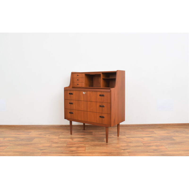 Mid-century Danish teak secretary, 1960s