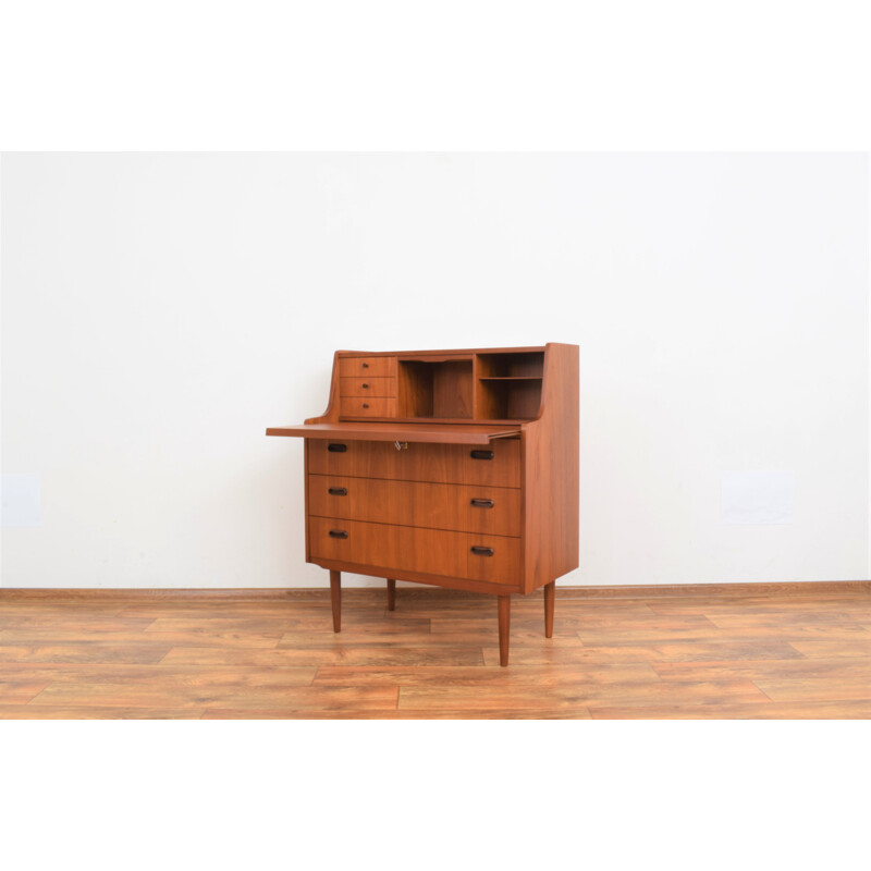 Mid-century Danish teak secretary, 1960s