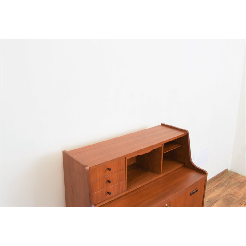 Mid-century Danish teak secretary, 1960s