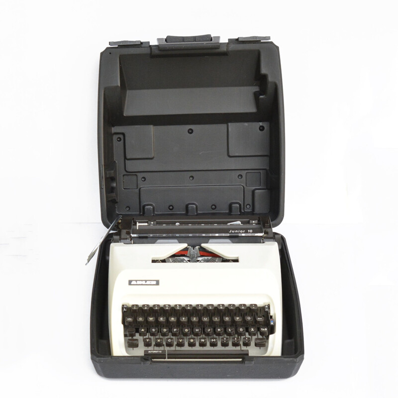 Vintage suitcase typewriter by Adler Junior, Japan 1980s