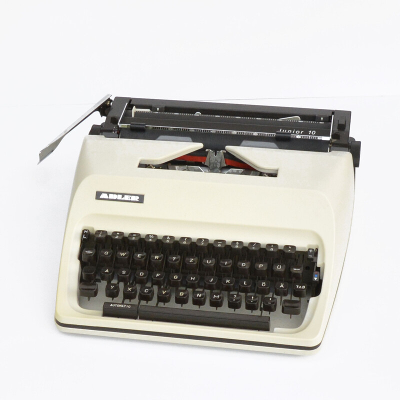 Machine à écrire vintage en valises par Adler Junior, Japon 1980
