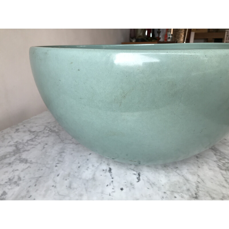 Vintage blauwe keramische pot, 1980