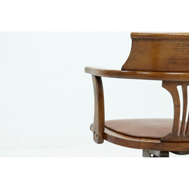 Vintage Engelse draaibare bureaustoel van Hillcrest, 1930