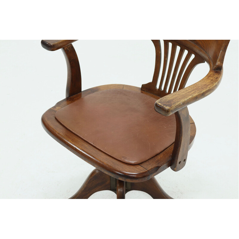 English vintage swivel desk armchair by Hillcrest, 1930s