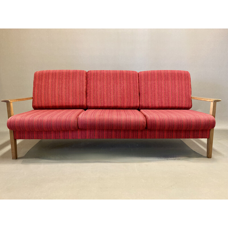 Scandinavian vintage 3-seater sofa bed, 1950