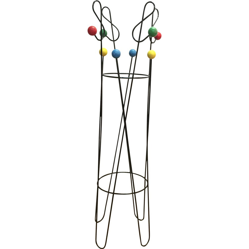 Metal coat rack, Roger FERAUD - 1950s