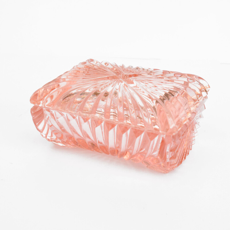 Vintage crystal box, Czechoslovakia 1950