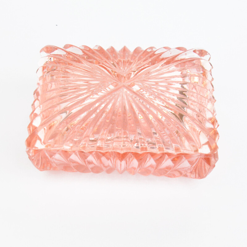 Vintage crystal box, Czechoslovakia 1950