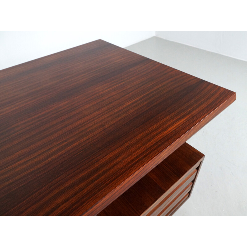 "T96" Tecno Executive rosewood desk, Oslvado BORSANI - 1950s