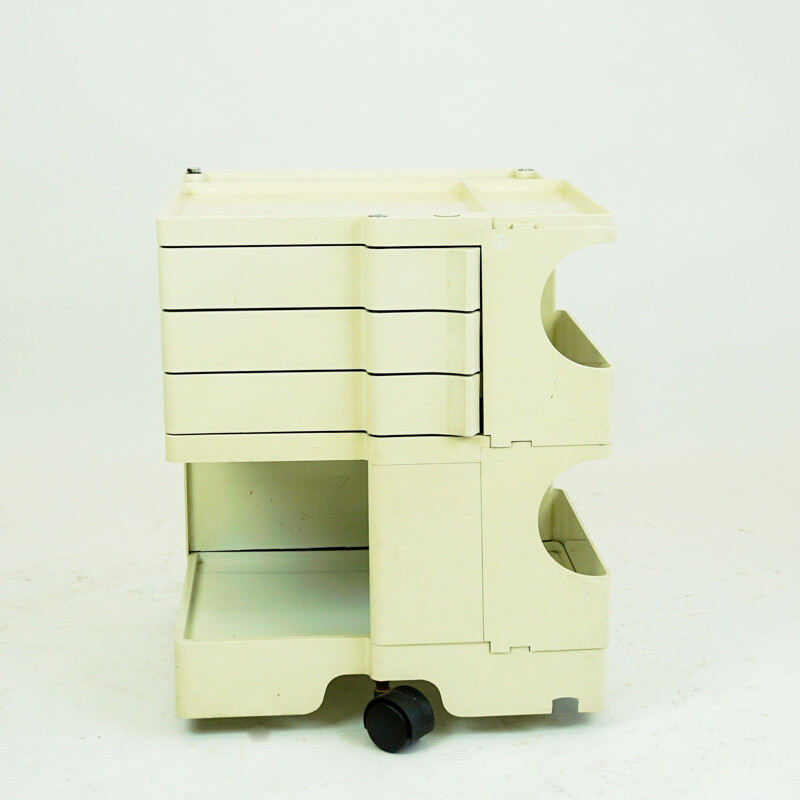 Vintage "Boby" cart in white plastic by Joe Colombo for Bieffeplast, Italy 1969