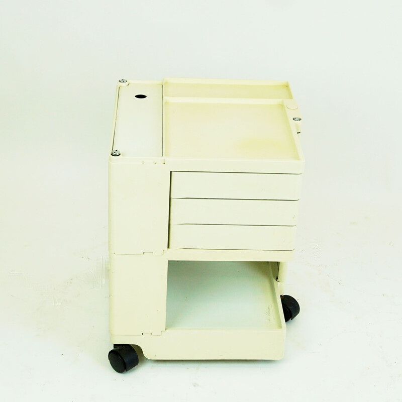 Vintage "Boby" cart in white plastic by Joe Colombo for Bieffeplast, Italy 1969