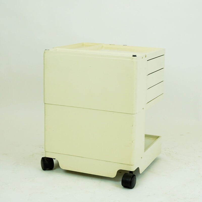 Vintage "Boby" cart in white plastic by Joe Colombo for Bieffeplast, Italy 1969